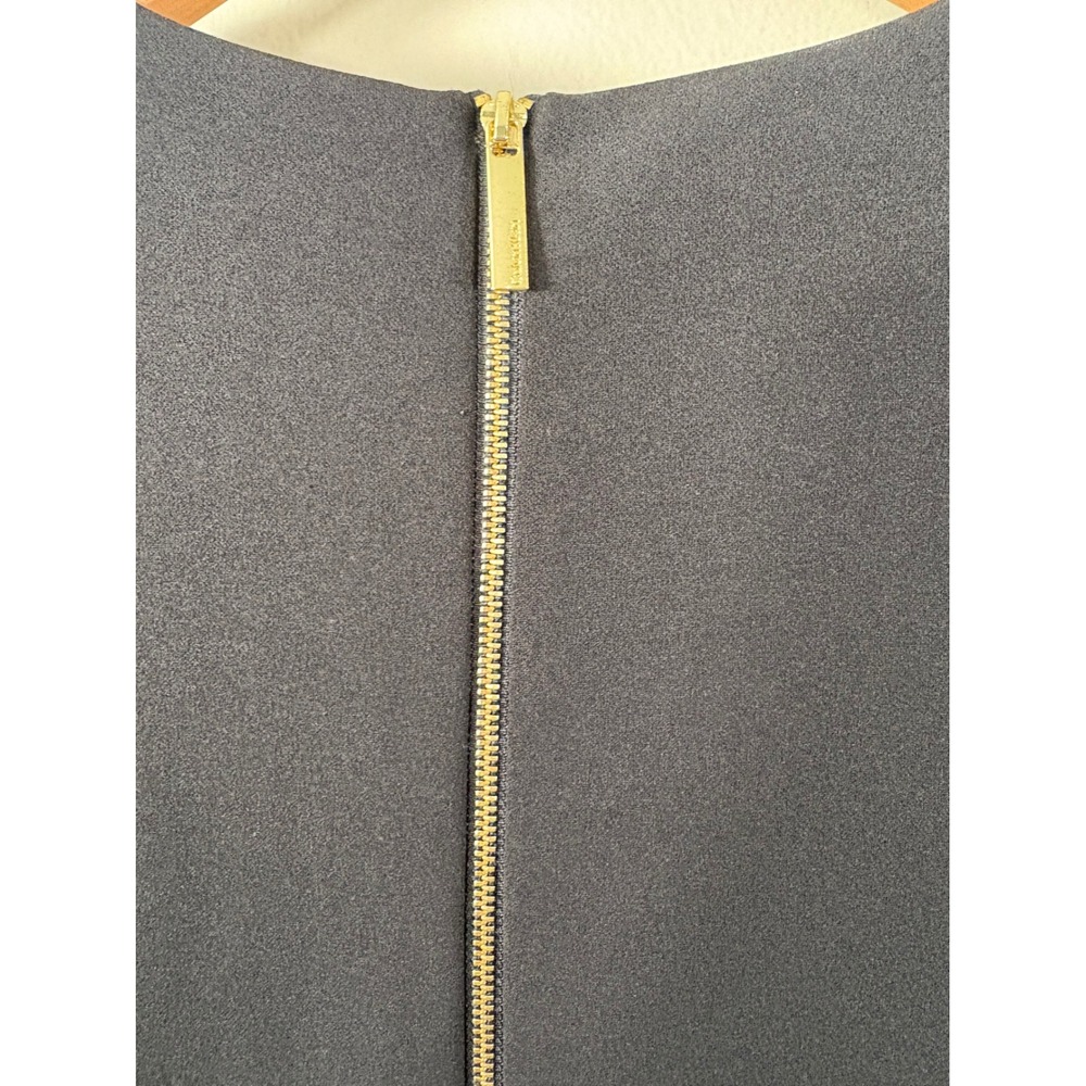 Calvin Klein Size 8 Black Crepe Puff Sleeve Belted Jumpsuit Straight Leg Classic - Picture 6 of 7